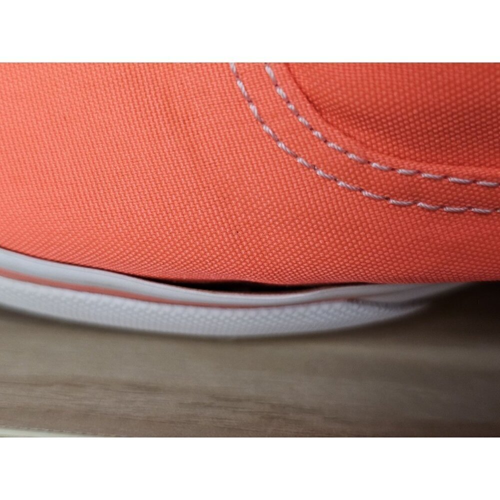 Vans Unisex Neon Orange No laces Mens 5.5 Woman 7 Shoes Sneakers - Picture 2 of 12